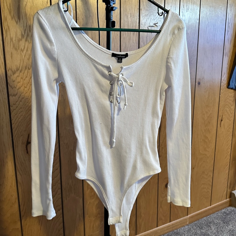 White bodysuit long sleeve